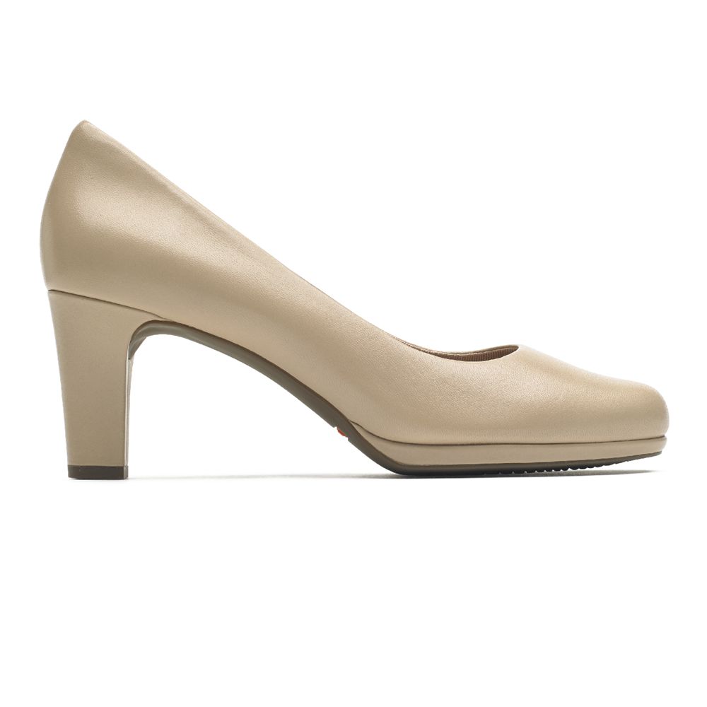 Rockport Total Motion Leah - Womens Pumps - Beige - NZ (YCT-370168)